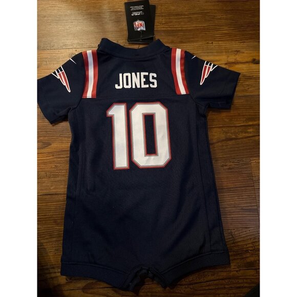 Newborn & Infant Nike Mac Jones New England Patriots Romper Jersey 6–9 month New - Picture 2 of 6